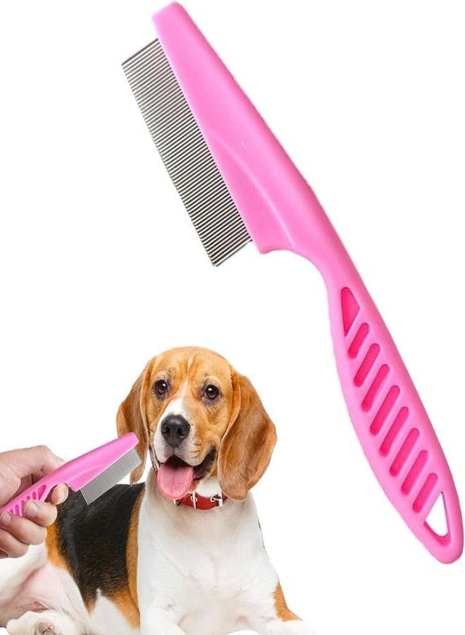 KittuPet أمشاط كيتو بيت ذات الأسنان الدقيقة، أمشاط شعر من الفولاذ المقاوم للصدأ عالية القوة لا تسبب ضرراً للجلد، أمشاط لإزالة بقع الدموع من الحيوانات الأليفة (وردي) - Image 1